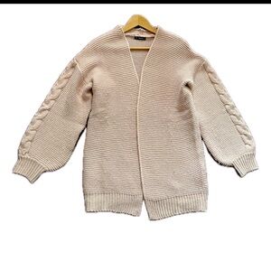 SHEIN Pink Chunky Knit Cardigan Sweater